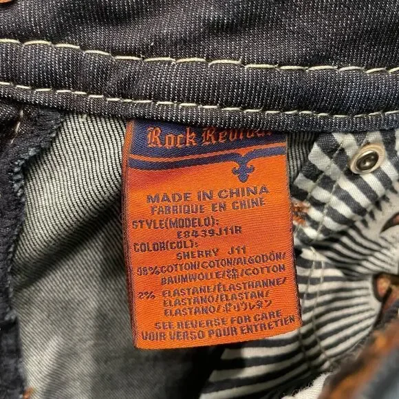 NWT Rock Revival Sherry Straight Jeans - Size: 25 / 32 - Picture 7 of 7